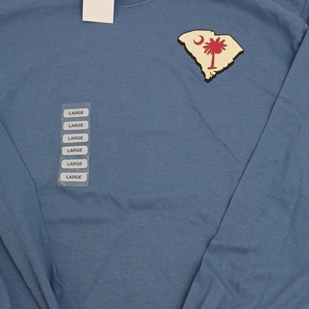 South Carolina T Shirt Mens Size L Roast on the Coast Long Sleeve Oyster Beach - Picture 2 of 5
